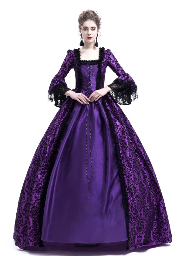 Purple Ball Gown Victorian Masquerade Dress D3017 D Roseblooming