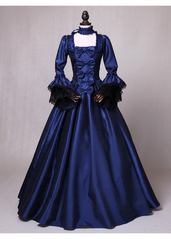 Blue Marie Antoinette Princess Victorian Dress D3013 - D-RoseBlooming